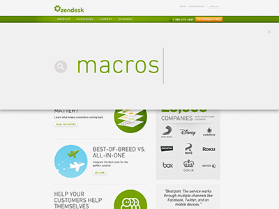 Zendesk Search green search typography ui web zendesk