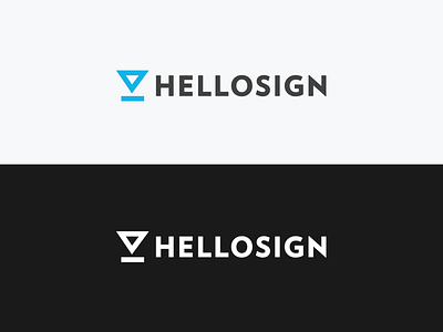 HelloSign Logo arrow blue branding design graphic design icon identity identity design logo logo design mark typography