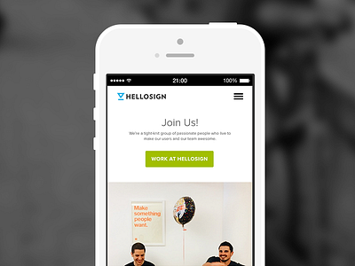 HelloSign Responsive Careers Page