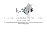HelloSign Unexpected Error