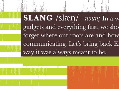 Slanglish: Poster poster print design slanglish