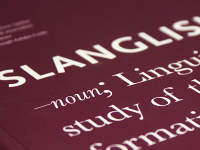 Slanglish: Book Cover print design slanglish