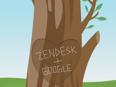 Zendesk + Google google heart illustration tree zendesk