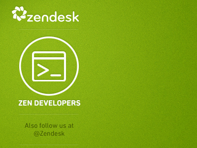 Zen Developers Twitter background background developers green icon twitter zendesk