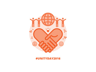 #UnityDay2016 2016 illustration love peace simple unity unity day world
