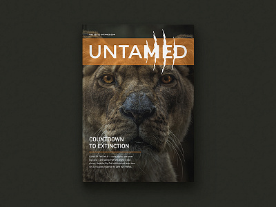 Untamed Magazine Cover animals big cats cover lion lioness magazine untamed