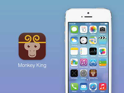 Ui Challenge 005 - App Icon app apple challenge daily ui design icon iphone king monkey