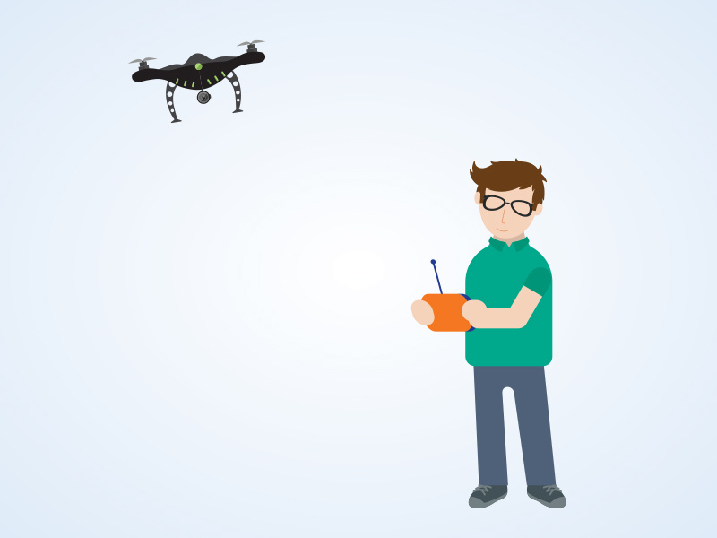 drone guy by Karan Pandit on Dribbble