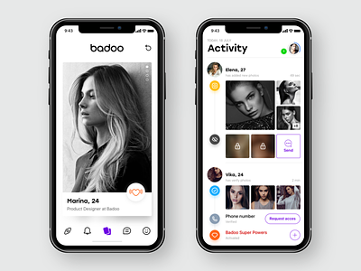 ❤️ Badoo Concept 2k18 app badoo dating ios iphonex match minimal swipe tinder ui