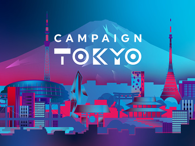 Neo Tokyo design graphic design illustration illustrator japan landscape olympics tokyo tokyo olympics vector vector art