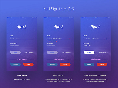 Login Mockups ios log in mobile sign in