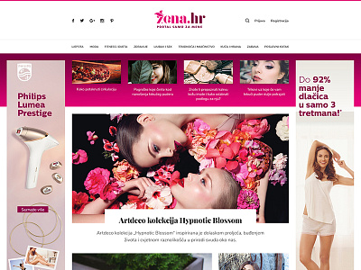 Zena.hr portal for women responsive web portal