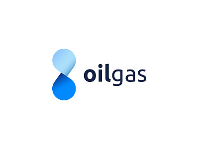 Oil & gas blue drop gas gradient logo logotype oil see trend
