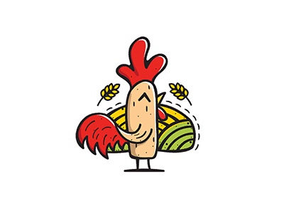 Agro Rooster a bird cute hen logo logotype rooster