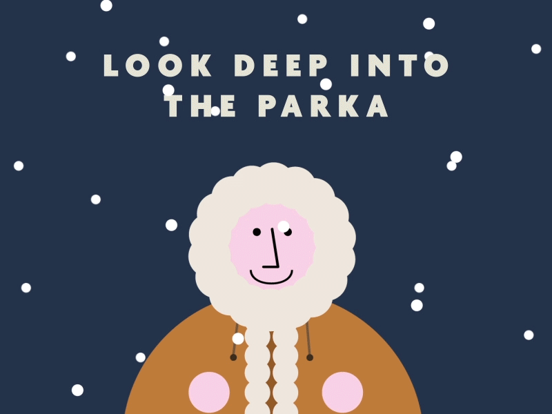 Into The Parka! gif illustration motion vector