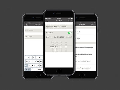 Agenda agenda app design mobile screen task ui ux