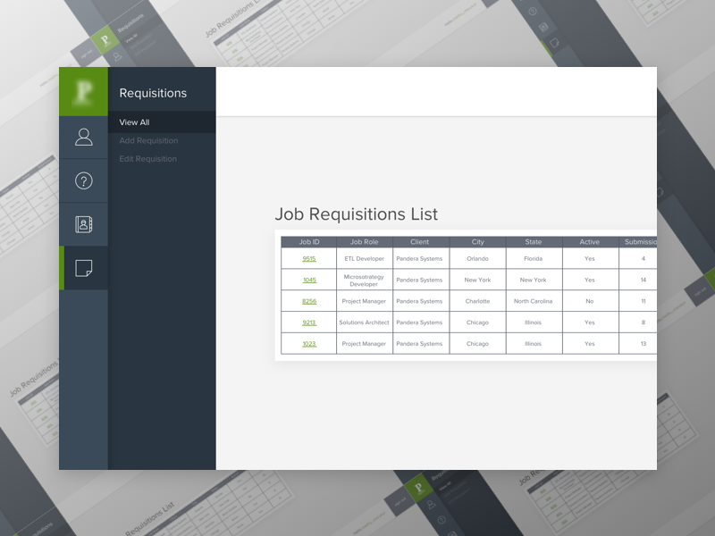 Human Resources Requisitions Screen by Jeremy Juli on Dribbble