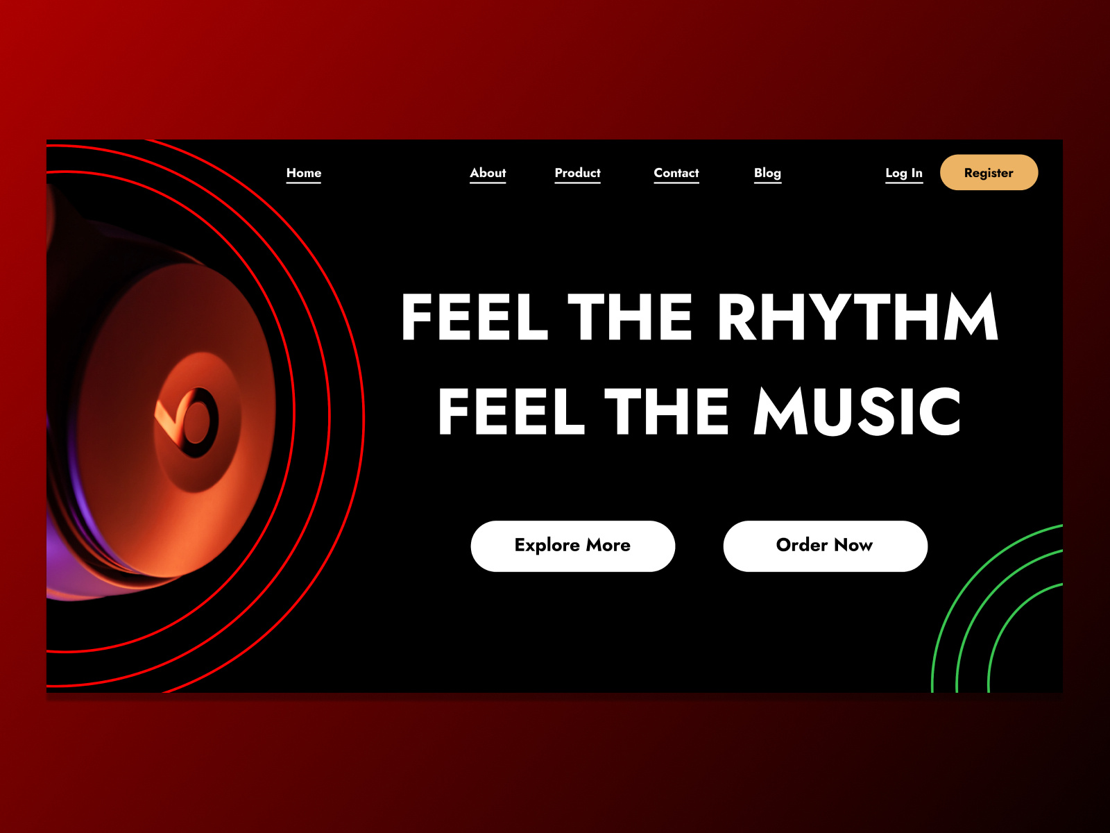 Headphone Store Landing Page by Kaeru on Dribbble