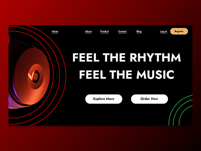 Headphone Store Landing Page branding design graphic design headphone landing page logo typography ui