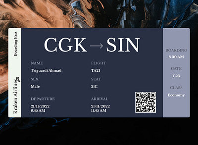 Boarding Pass boarding pass design graphic design typography ui