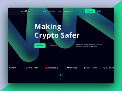 Cryptocurrency Landing Page Redesign blockchain crypto cryptocurrency dark defi design hero homepage landing landing page landingpage metaverse nft nfts page redesign ui web web design webpage