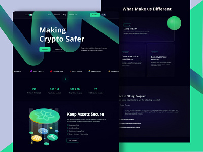 Cryptocurrency Landing Page Redesign bitcoin blockchain crypto cryptocurrency cryptocurrency landing page dark finance hero homepage landing page landingpage markerplace metaverse nft nfts redesign ui web web design webpage