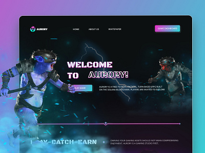 NFT Gaming Landing Page Redesign 3d game blockchain crypto cryptocurrency dark game design gamefi homepage landing page marketplace minimal modern nft nft game nfts ui ui design web design website website design