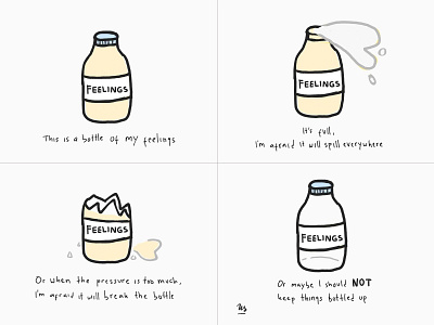 Bottle of Feelings — Comic strips comic strips illustration typography vector