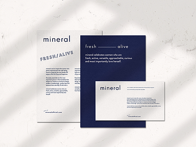 mineral branding + concept design art direction branding creative design editorial layout minimal print stationary typography