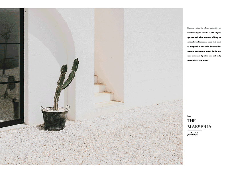 Cooklife Magazine no:11 "THE MASSERIA" editorial gif magazine minimal page layout photography print design