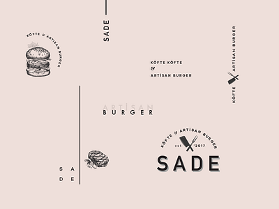 Sade Köfte & Artisan Burger Branding branding design logo minimal typography