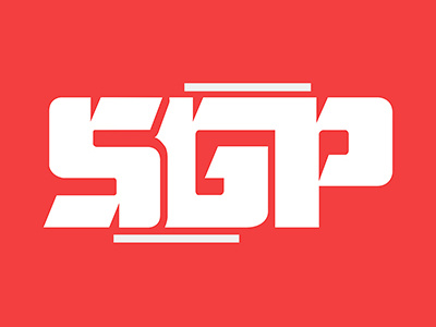 SGP Logo company design lines logo me red scott gay productions sgp