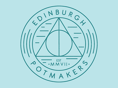 Edinburgh Potmakers badge harry potter line logo