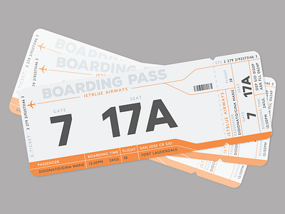 Boarding Pass design flat layout ticket vector