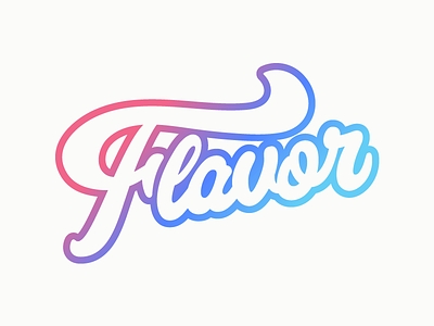 Radioactive Flavors blue candy design gradient graphic design handlettering knockout lettering pink type typography vector