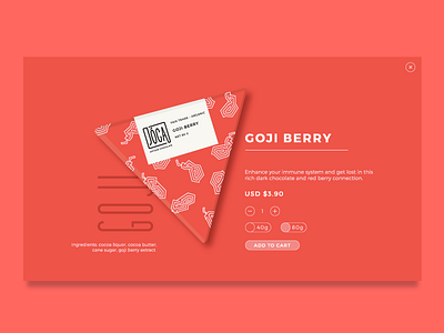Jóca Chocolate E-Commerce berry candy chocolate design ecommerce goji graphic design packaging pink red ui vector