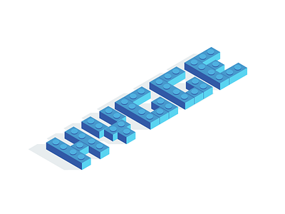 Finally, some hygge 3d blue design graphic design hygge illustration illustrator isometric lego type typography vector