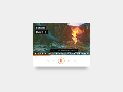 SoundCloud Mini Player daily ui design graphic design music music player orange soundcloud ui vector