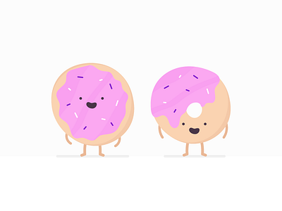 I donut know what I'd do without you clean design donut flat illustration minimal mobile vector web