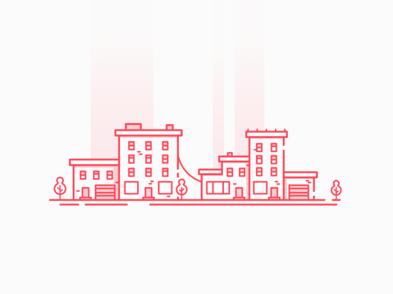 City Aurora animation app clean design flat gif illustration minimal mobile ui vector web