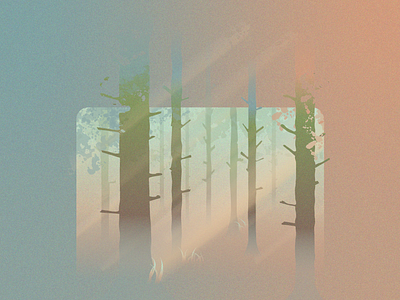 scapes: forest environment forest gradient illustration landscapes nature scenery sun rays tree woodland woods