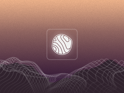 topographic abstract comfort daily ui 005 dailyui dusk glow lines logo map meditation mental mind ripple topography