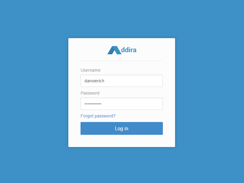 Addira Login field flat button signup username password form login flat design minimal