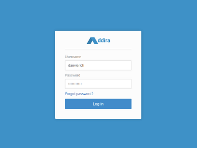 Addira Login button field flat flat design form login minimal password signup username
