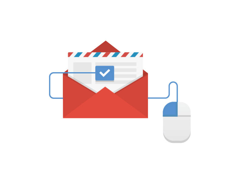 Mail Success animation color confirm design flat gif icon illustration loop mail simple