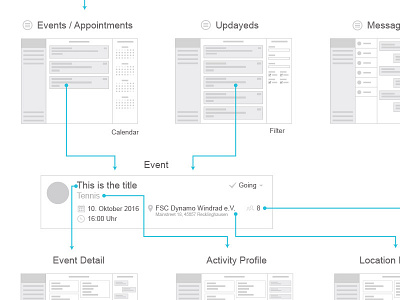 Event Webapp Wireframe app concept design ui ux webapp wireframe