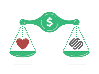 Squarespace Commerce balance commerce contest dollar heart illustration logo money pair playoff rebound scale squarespace squarespace commerce squarespacecommerce