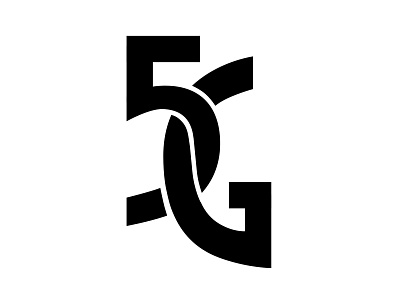 5G Logo - We are enter the 5G time. logotype