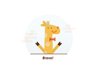 Bravo! character colour giraffe grain illustration illustrator kids mascotte vector