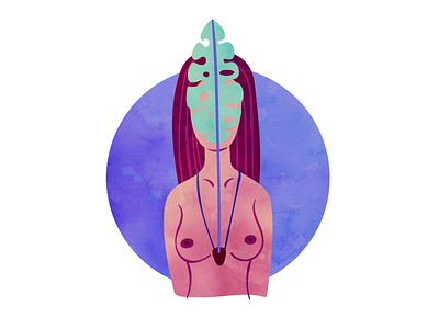 Hide & seek character colour girl hide illustration illustrator naked nature texture vector